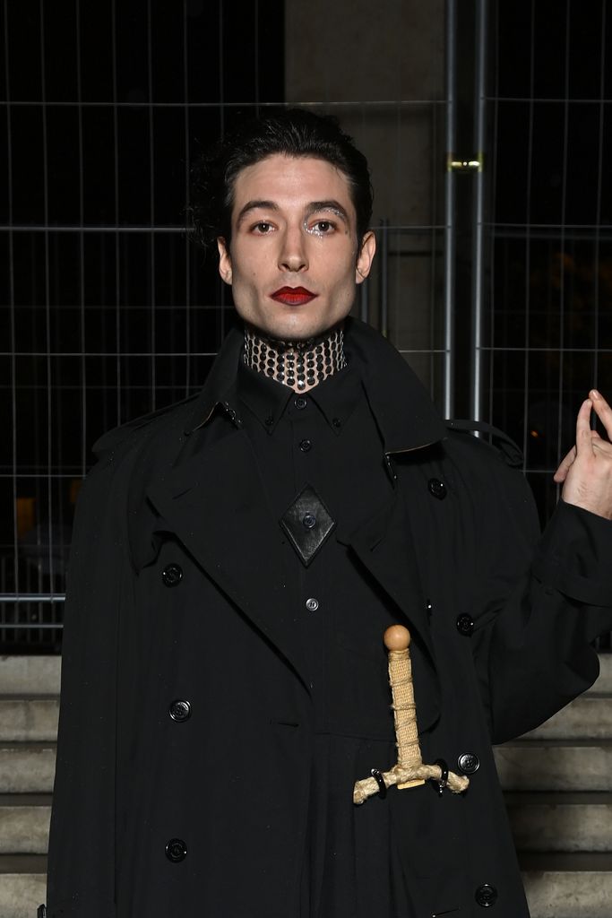 Ezra Miller attends Burberry closing party for Anne Imhof's Exhibition 'Natures Mortes'at Palais de Tokyo on October 18, 2021 in Paris, France