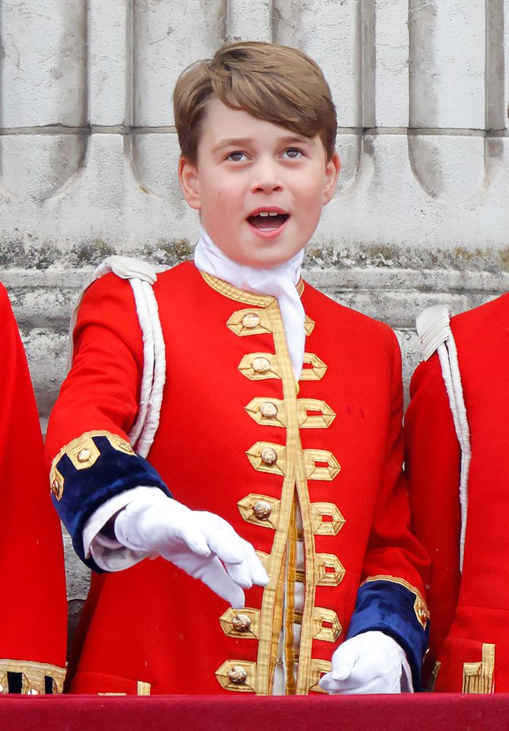 Prince George in red robes
