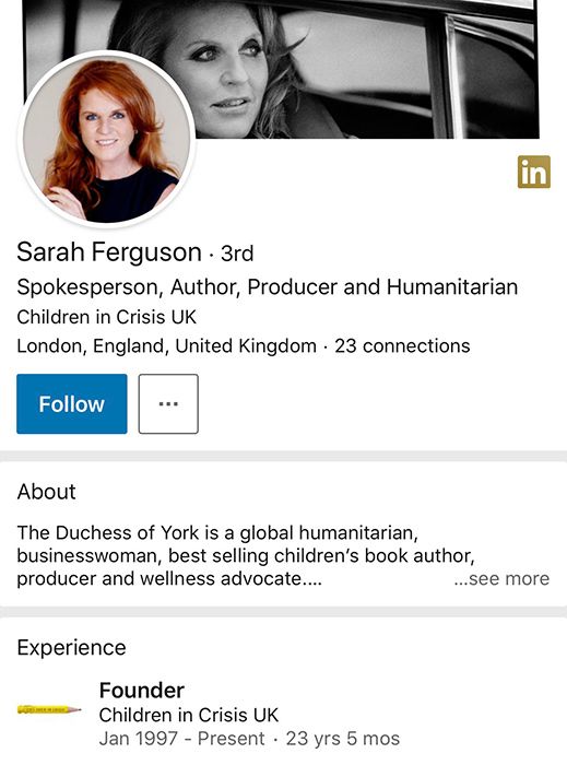 sarah ferguson linkedin profile