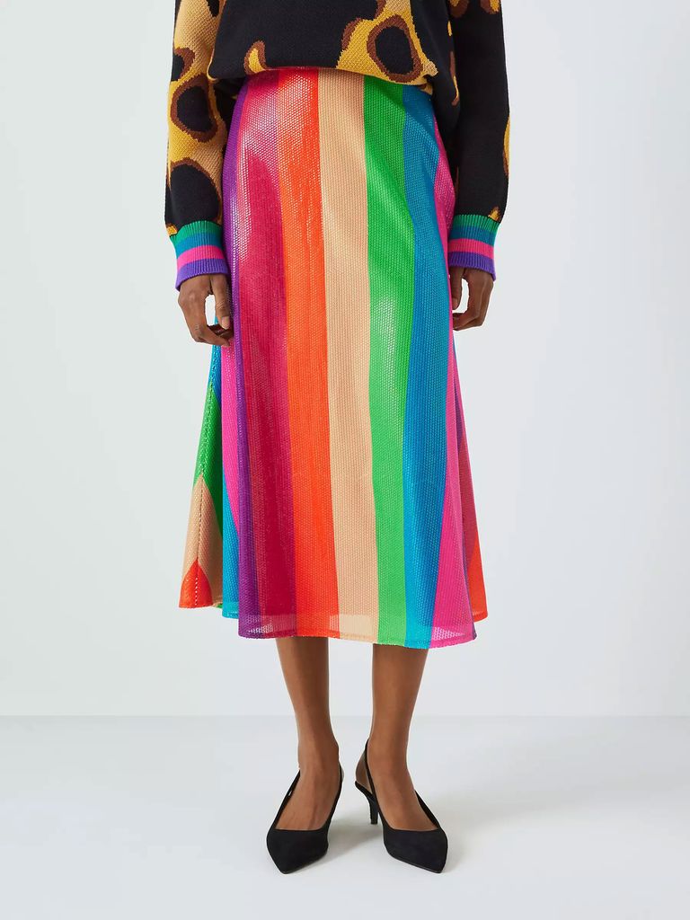 Olivia Rubin sequin stripe skirt