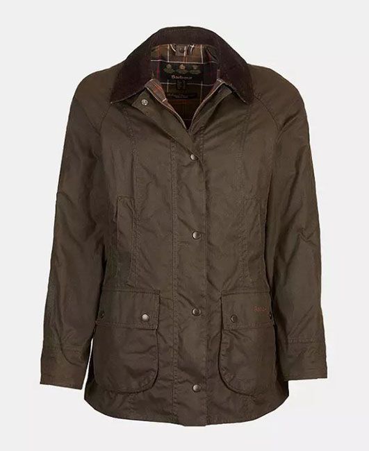 barbour olive waxed jacket