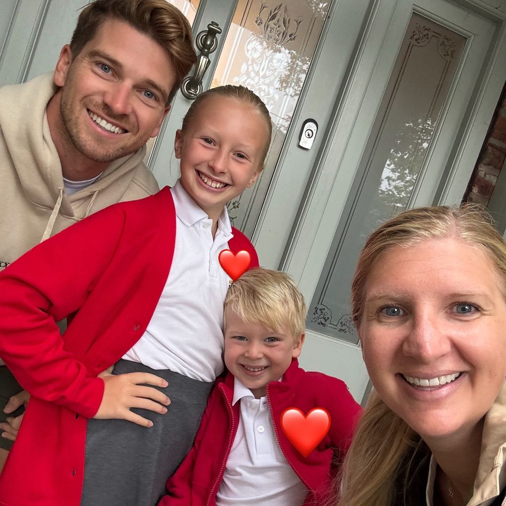 rebecca adlington selfie with son, daughter and husband 