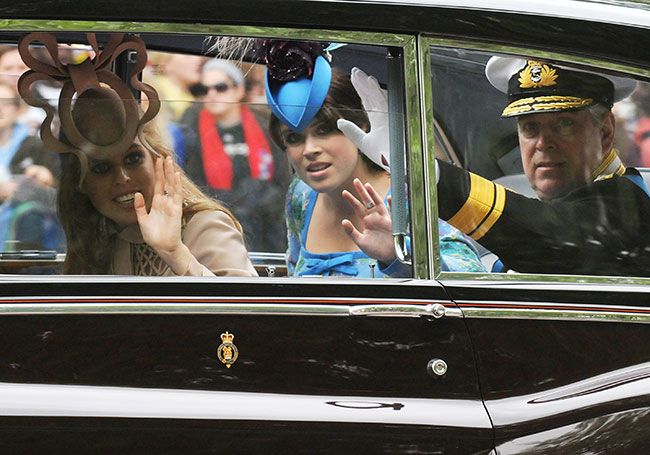 Princesses Beatrice and Eugenie at Kate Middletons wedding