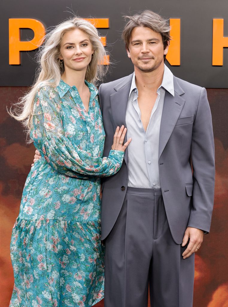 Tamsin Egerton and Josh Hartnett attend the "Oppenheimer" UK Premiere at the Odeon Luxe Leicester Square on July 13, 2023 in London, England. (Photo by John Phillips/Getty Images)