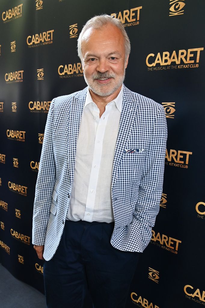 Graham Norton looked smart at the production 