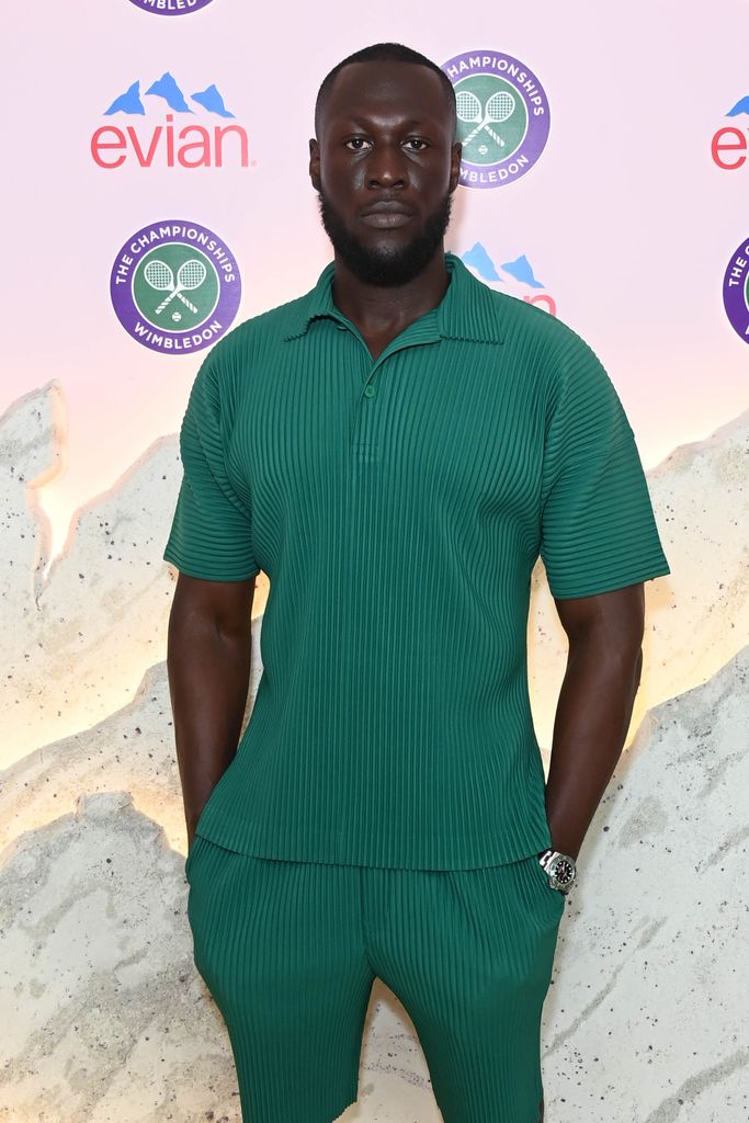 Stormzy green outfit at wimbledon