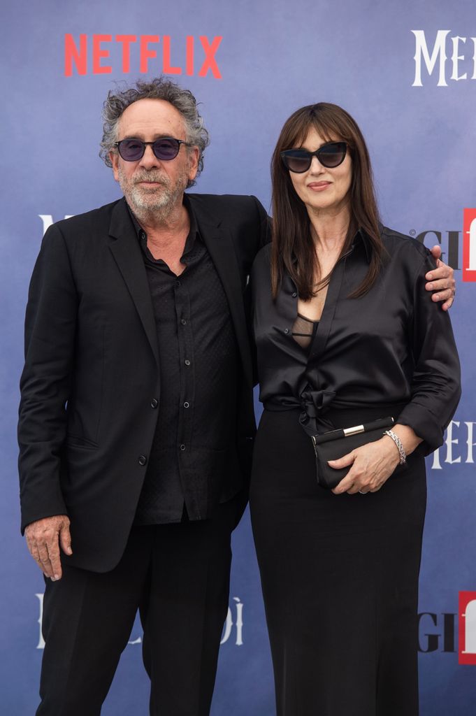 Tim Burton and Monica Bellucci attend the 55th Giffoni Film Festival 2025