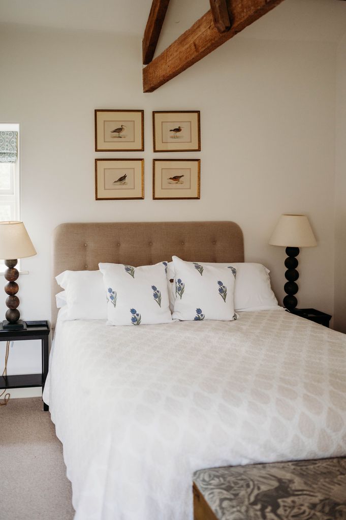 The master bedroom featured a comfy tall bed fitted with 100% Egyptian cotton sheets