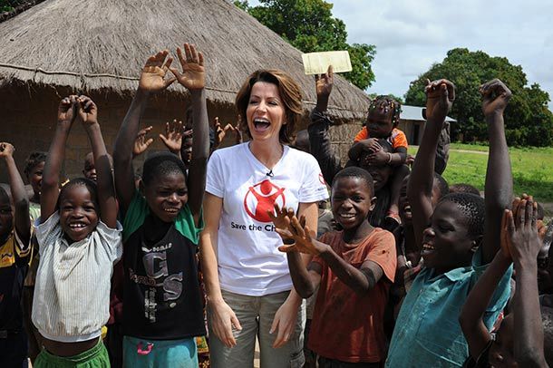 Natasha Kaplinsky in Mozambique with Save The Children