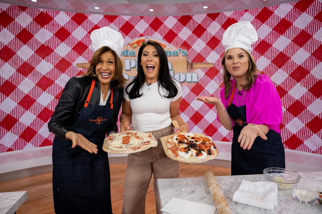 hoda kotb on today wearing chefs hat