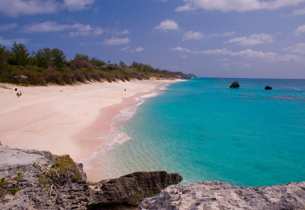 A deserted South Coast beach, Warwick parish, Bermuda.