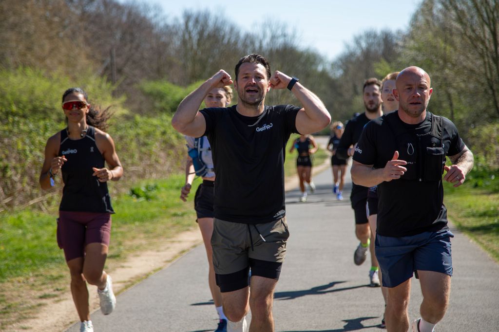group of people running 