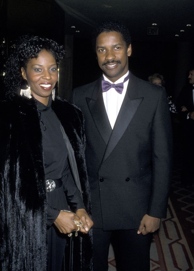 Denzel Washington and Pauletta Washington during Jewish National Funds Annual Tree of Life Awards at Sheraton Premiere Hotel in Los Angeles, California, United States, 1986