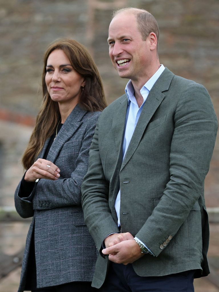 Prince William and Princess Kate looking serious