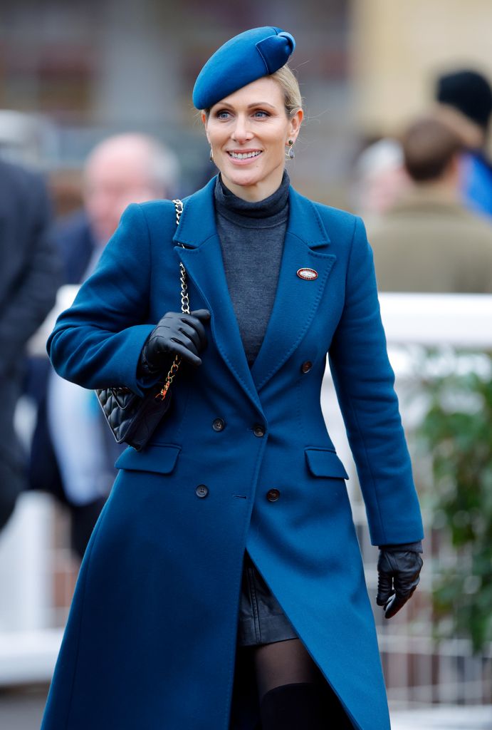 Zara Tindall attends day two, 'Super Saturday', of the November Meeting at Cheltenham Races