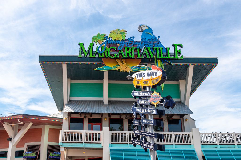 Facade of the Jimmy Buffet's Margaritaville business at Universal Studios