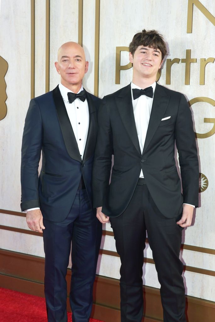 Jeff Bezos with eldest his son, Preston Bezos, at the 2019 American Portrait Gala