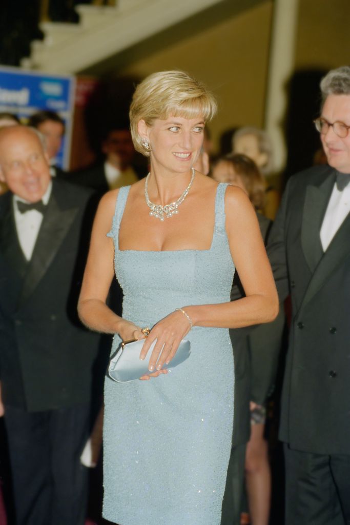 Princess Diana at the Royal Albert Hall after an English National Ballet production of 'Swan Lake'
