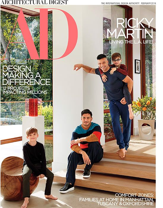 Architectural Digest Cover Ricky Martin