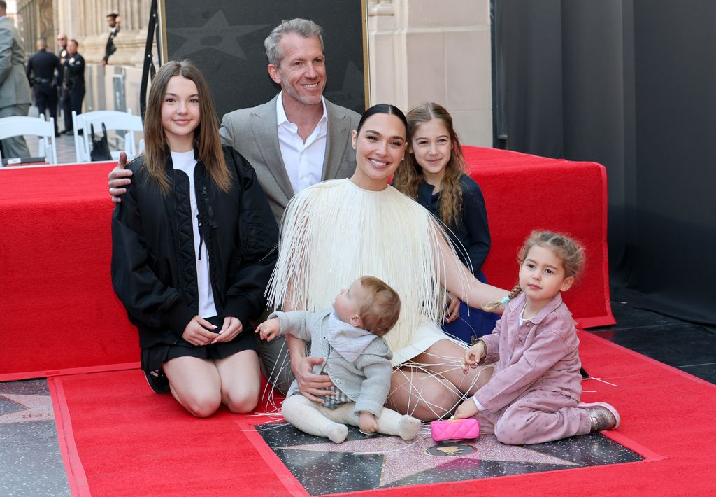 Gal was joined by her husband and four daughters for the special moment