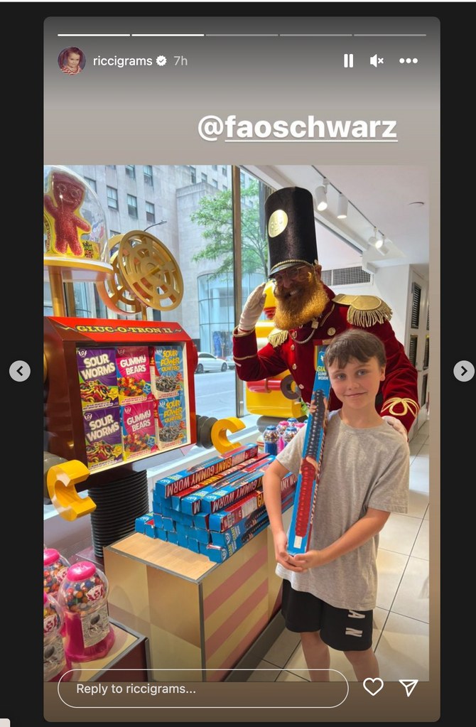 Christina's son Freddie enjoys a lavish shopping trip in NYC