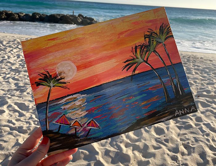 barbados beach club painting