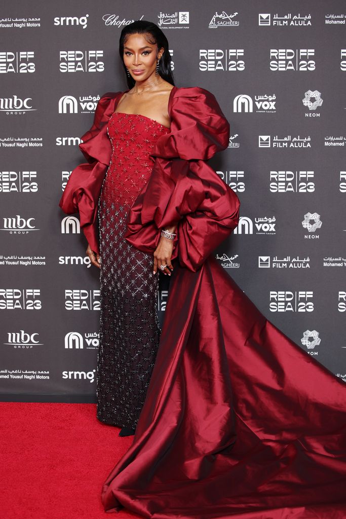 Naomi Campbell attends the screening of "The Absence Of Eden" during the Red Sea International Film Festival 2023 at the Souk Cinema on December 02, 2023 in Jeddah, Saudi Arabia.