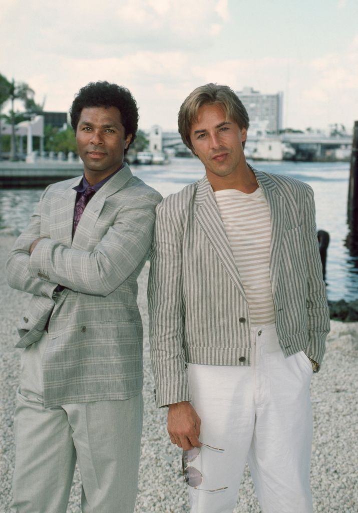 Don with Miami Vice co-star Philip Michael Thomas