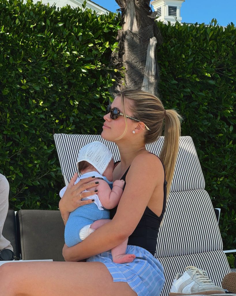 sofia richie holding baby daughter eloise