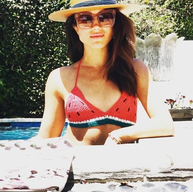 Meghan Markle wears a watermelon bikini