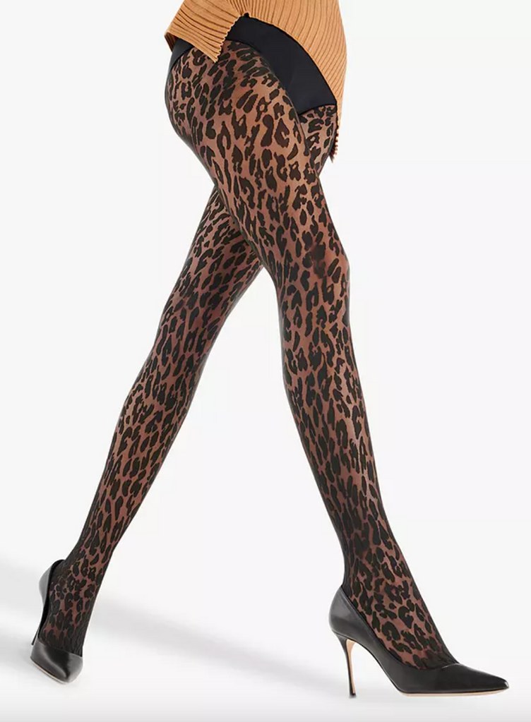 Wolford leopard print tights
