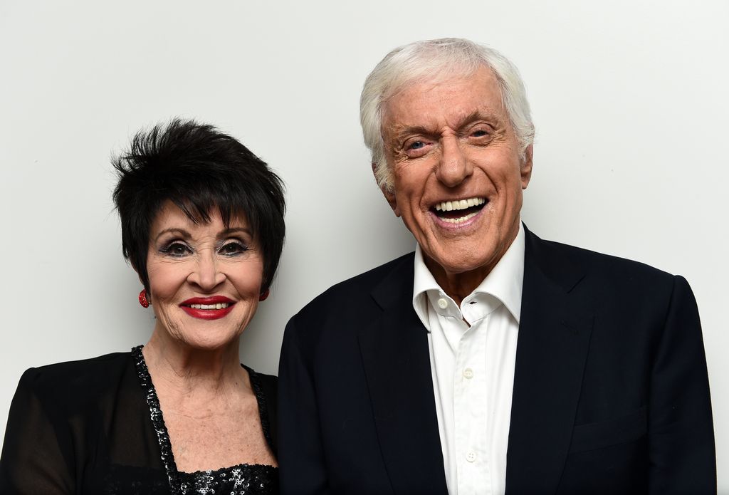 Actress Chita Rivera (L) and actor Dick Van Dyke pose backstage before performing together at The Eli And Edythe Broad Stage presentation of "Chita: A Legendary Celebration" at The Broad Stage on February 10, 2017 in Santa Monica, California