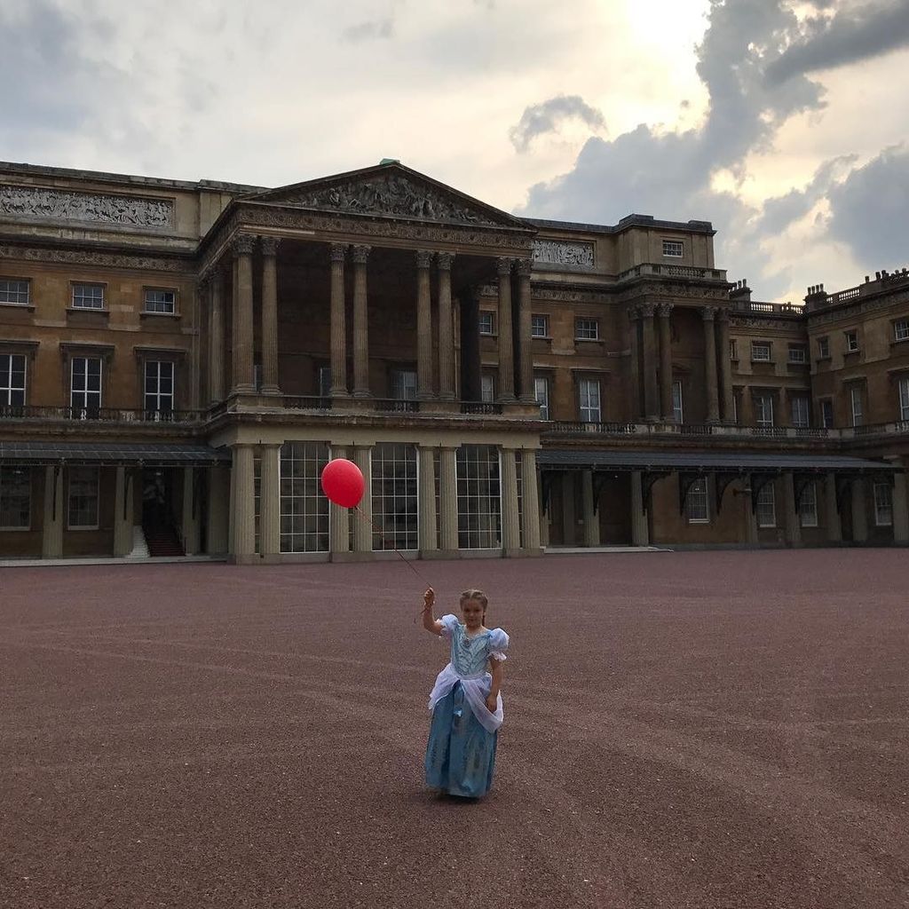 Harper  beckham at Buckingham Palace