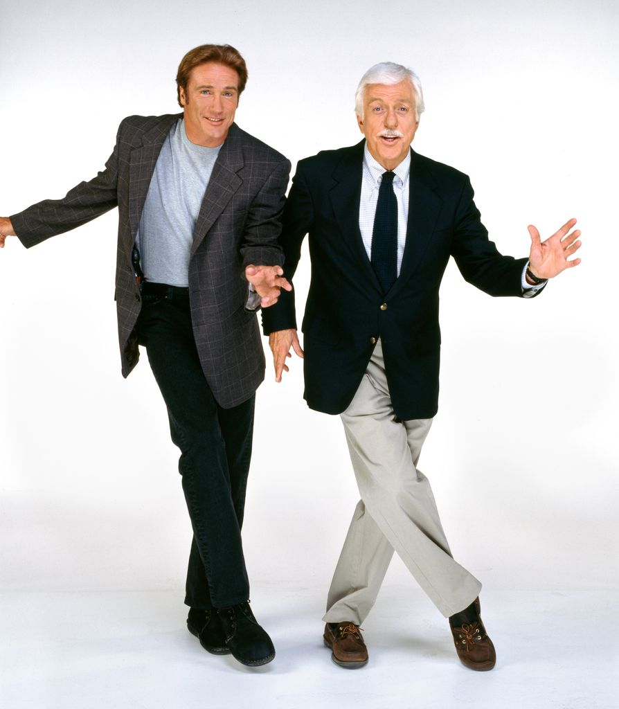 Diagnosis Murder, a CBS medical crime drama series. Left to right, Barry Van Dyke (as Steve Sloan) and Dick Van Dyke (as Dr. Mark Sloan)