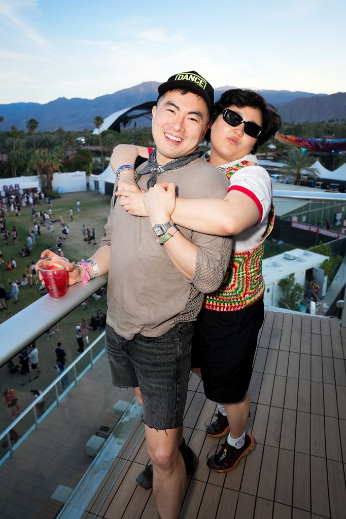 Bowen Yang and Celeste Yim at Coachella Valley Music
