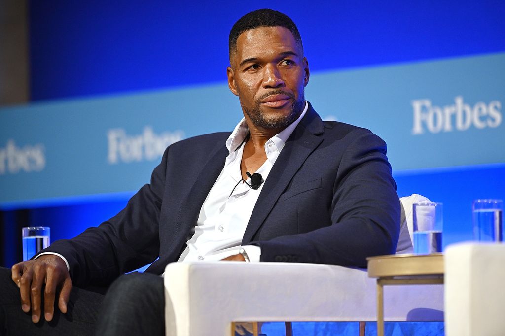 Michael Strahan serious suit