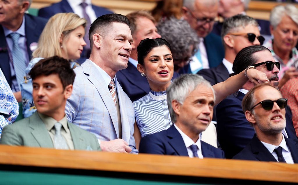 John Cena with Shay Shariatzadeh in the Royal Box