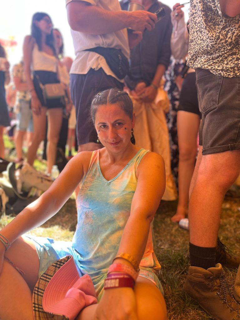 Tie-dye and sequins at Glasto