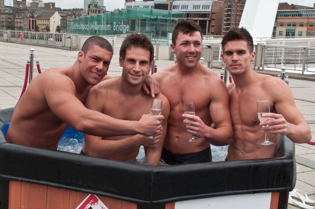 Jay Gardner, Greg Lake, James Tindale and Gary Beadle meet the press ahead of the launch of MTV's new show 'Geordie Shore' at Baltic Square on May 23, 2011 in Gateshead, England.