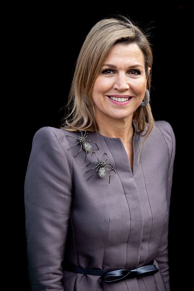 Queen Maxima of The Netherlands at the launch of online tool Checkers where adults can learn about how they can support young people with mental health issues on March 26, 2024 in The Hague, Netherlands.