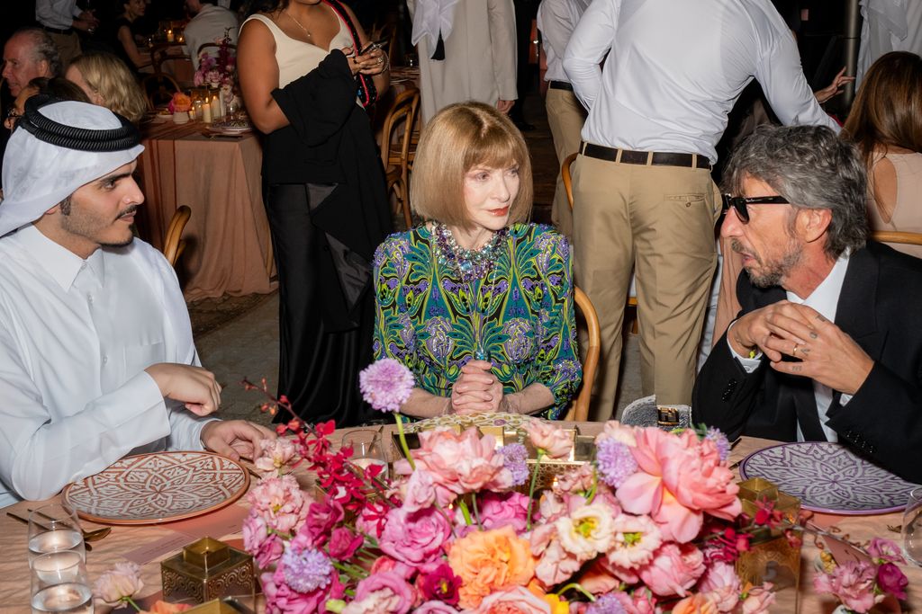 DOHA, QATAR - NOVEMBER 23: (L-R) Sheikh Abdulaziz Al Than, Anna Wintour and Pierpaolo Piccioli attend the Franca Fund Gala 2025 on November 23, 2025 in Doha, Qatar. (Photo by Darren Gerrish/Getty Images for Franca Fund)