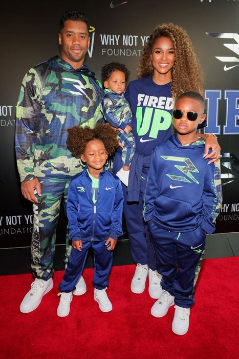 ciara and russell with kids