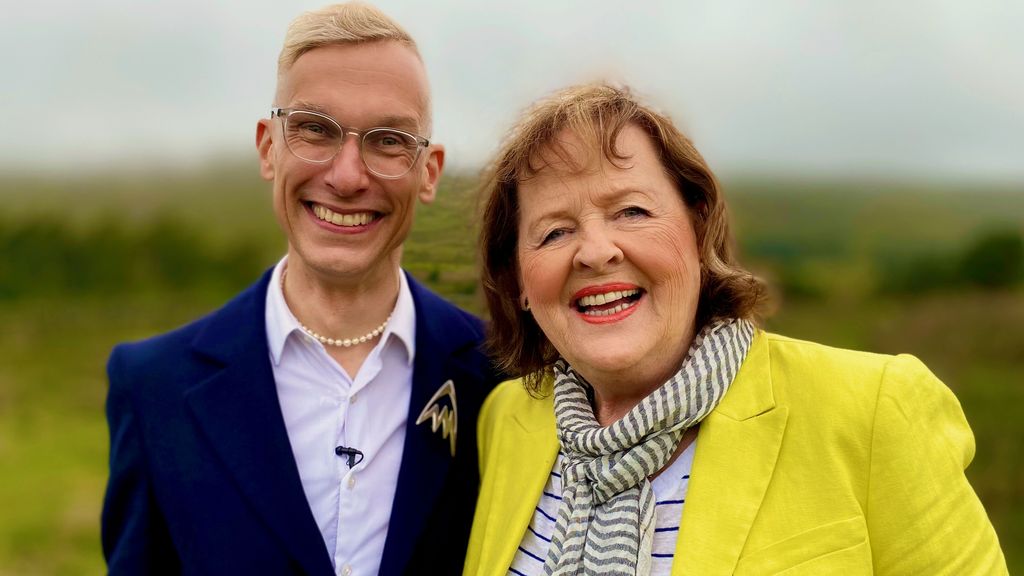 Mark Hill standing with Margie Cooper