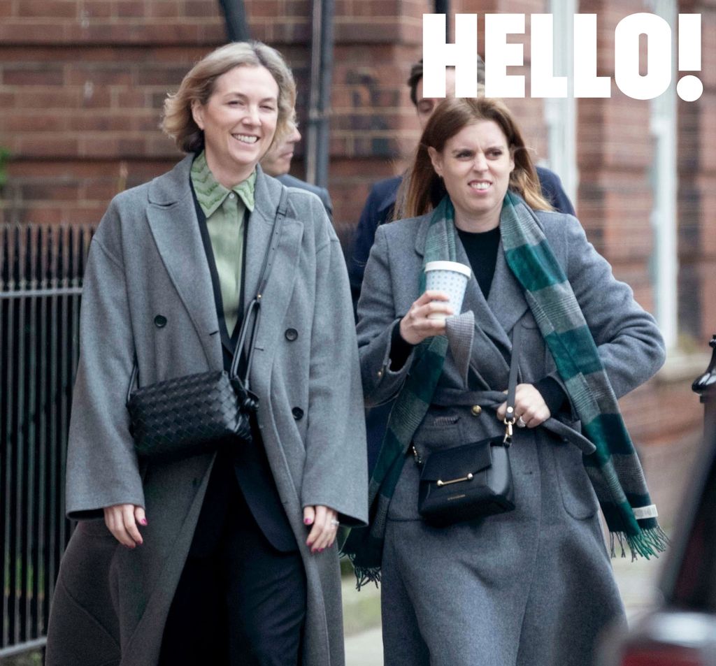 Princess Beatrice pulling a face with Carrie Scott