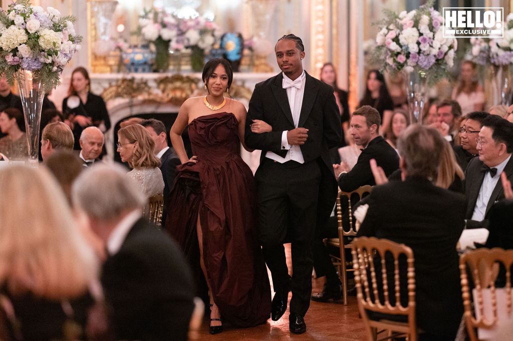 Sophie Kodjoe with cavalier at Bal des Debutantes