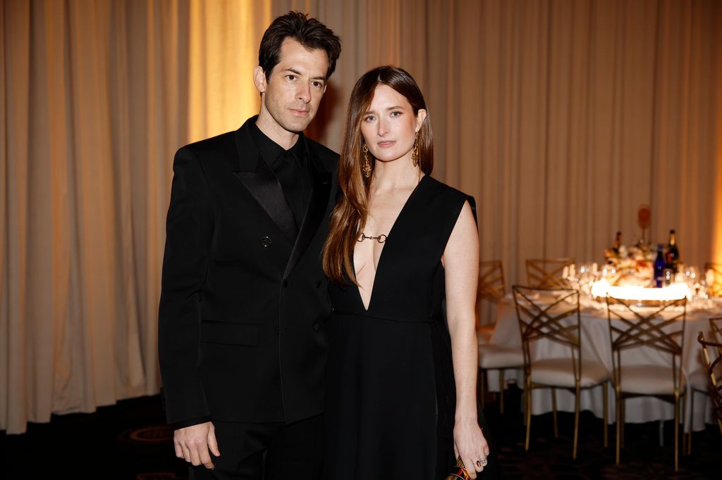 Mark Ronson and Grace Gummer in the press room at the 81st Annual Golden Globe Awards held at the Beverly Hilton Hotel on January 7, 2024
