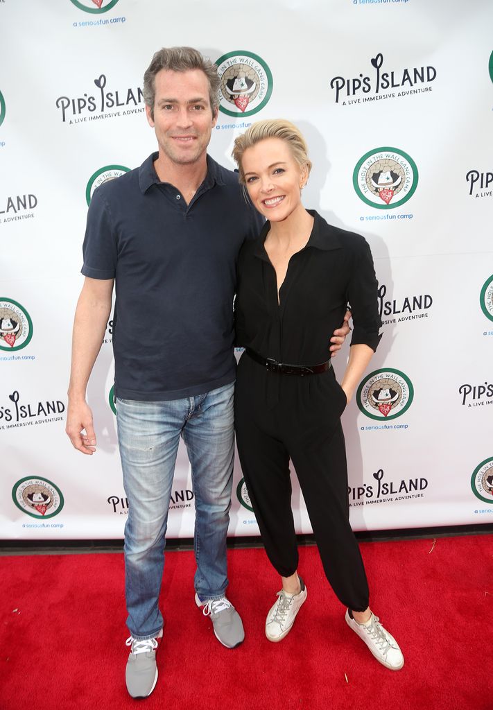 Megyn and second husband Douglas Brunt pose casually at an event
