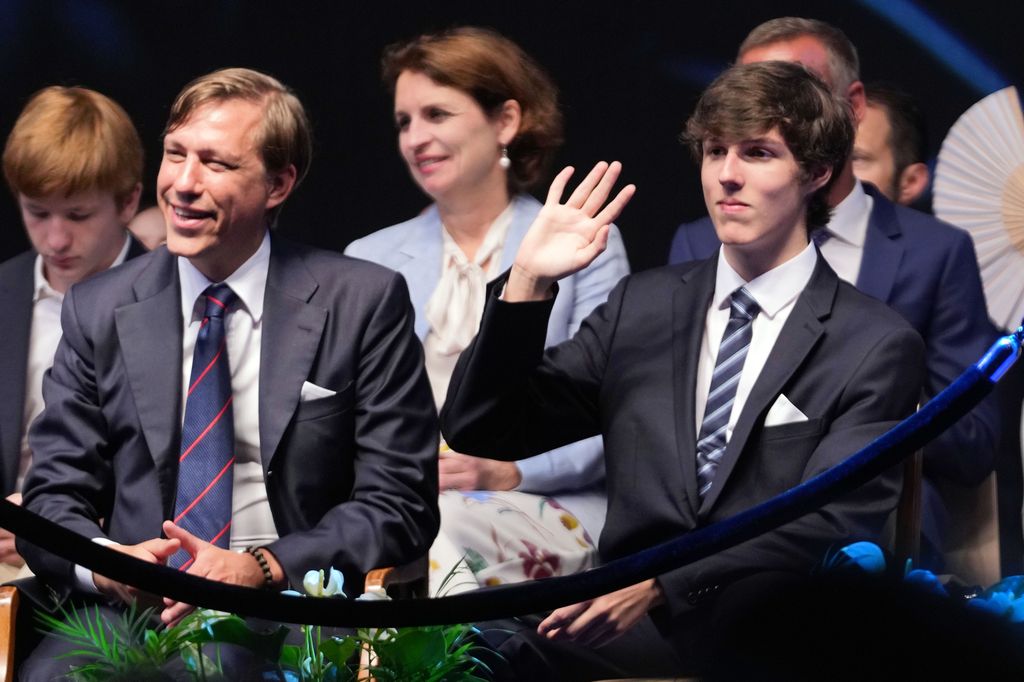 Prince Louis of Luxembourg sat with Prince Gabriel