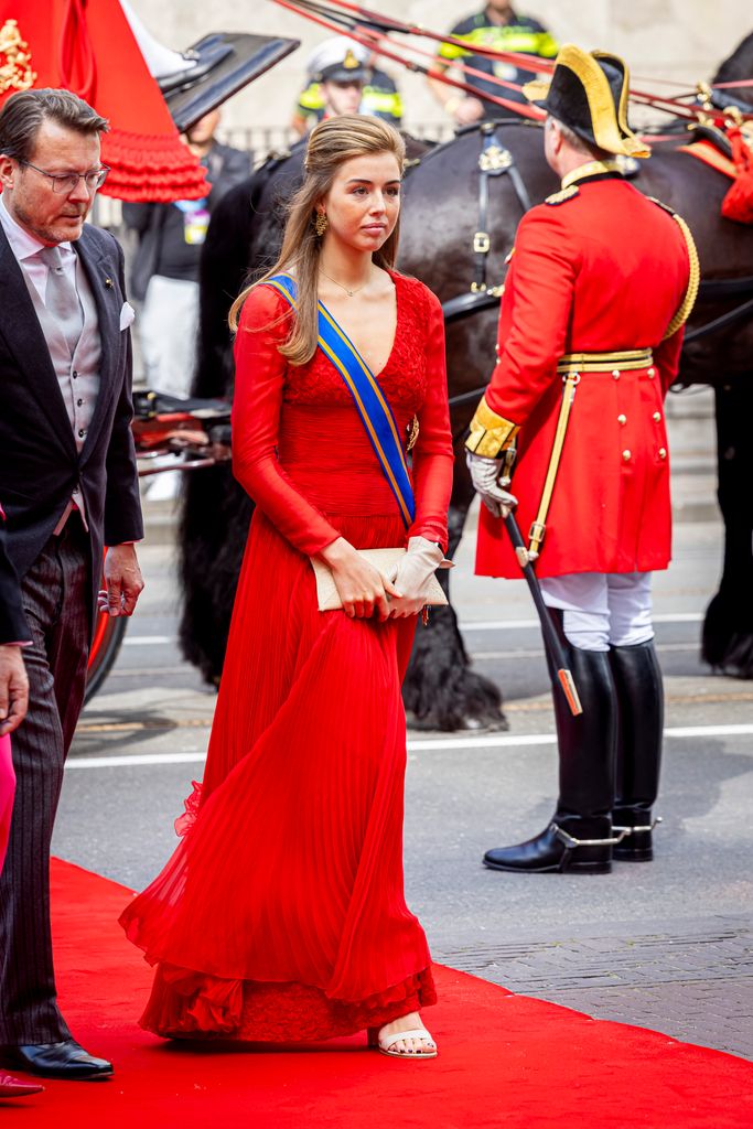 Princess Alexia in red dress