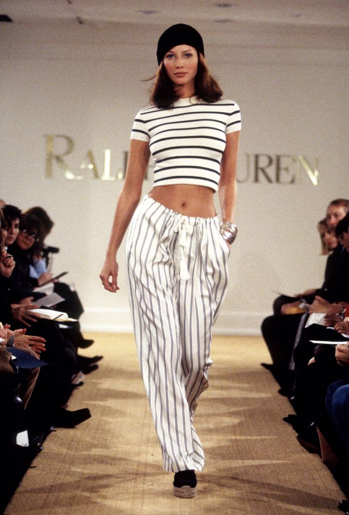 Christy Turlington at the Ralph Lauren Spring 1993 show circa 1992 in New York City. (Photo by Raoul/IMAGES/Getty Images)